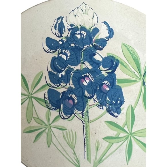 Vtg CoasterStone Sandstone Flower Coasters Set of 4 in Box Floral 4.25" diameter - Picture 6 of 14